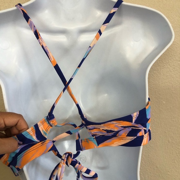 Cupshe Release Happiness Tropical Print Lace-Back Bikini Set Size XL - Picture 6 of 13